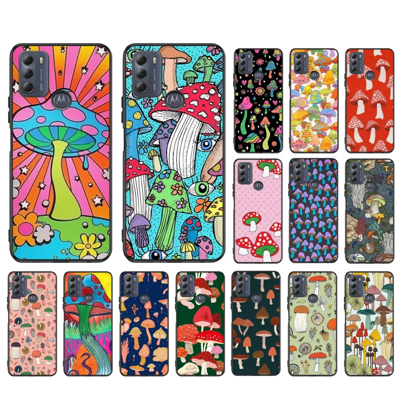 

Rainbow Mushrooms Phone Case for Motorola Moto Edge 20 Edge 20 Lite E7 Power E40 E20 One Action G10 G Play G22 G52 G60 E32 G8