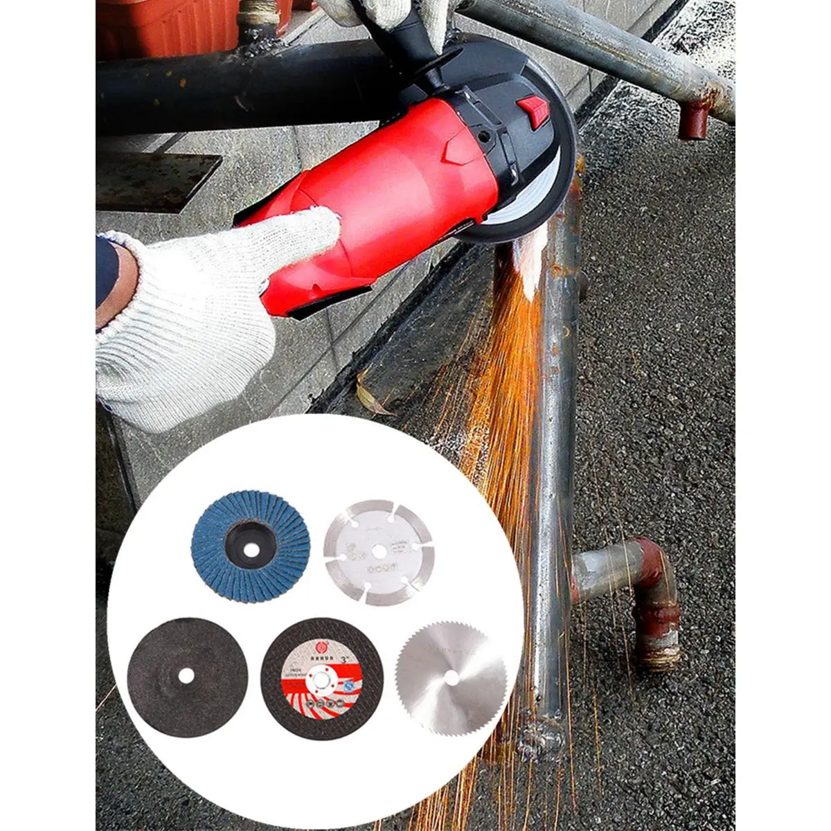 5 шт. 75 мм режущий диск для 10 отверстия угловой шлифовальной машины металлическое