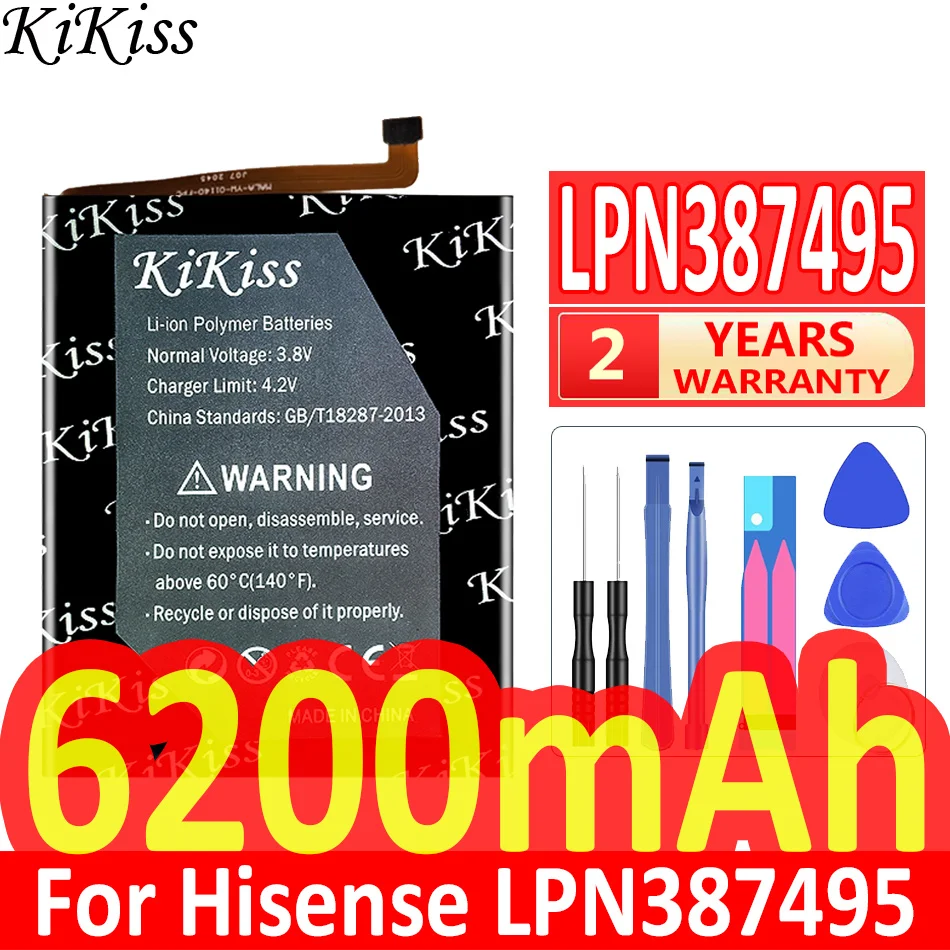 

Мощная батарея 6200mAh KiKiss для Hisense LPN387495 мобильный телефон