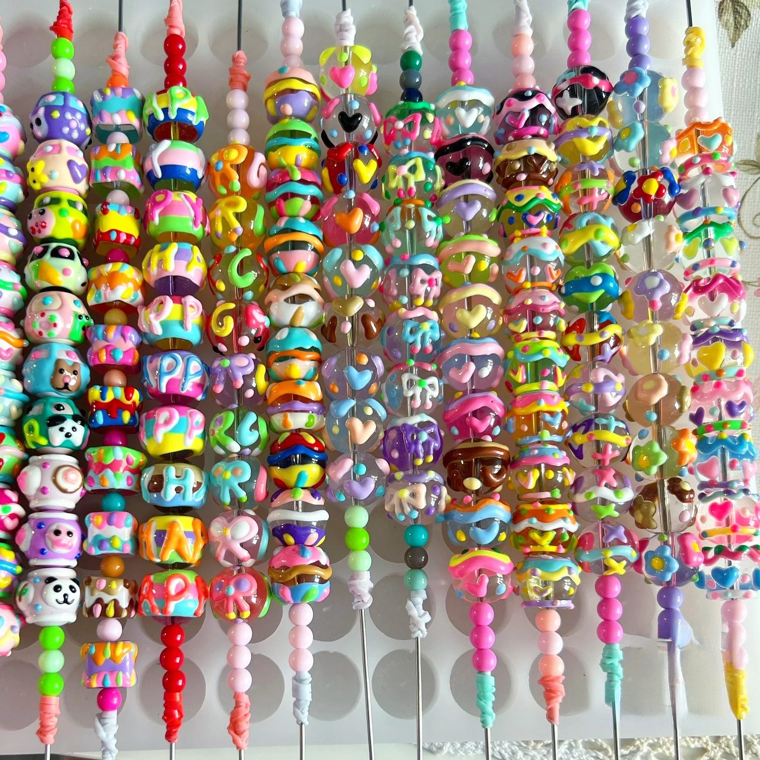 Красочные Бусины ручная роспись своими руками яркие подвески для ювелирных