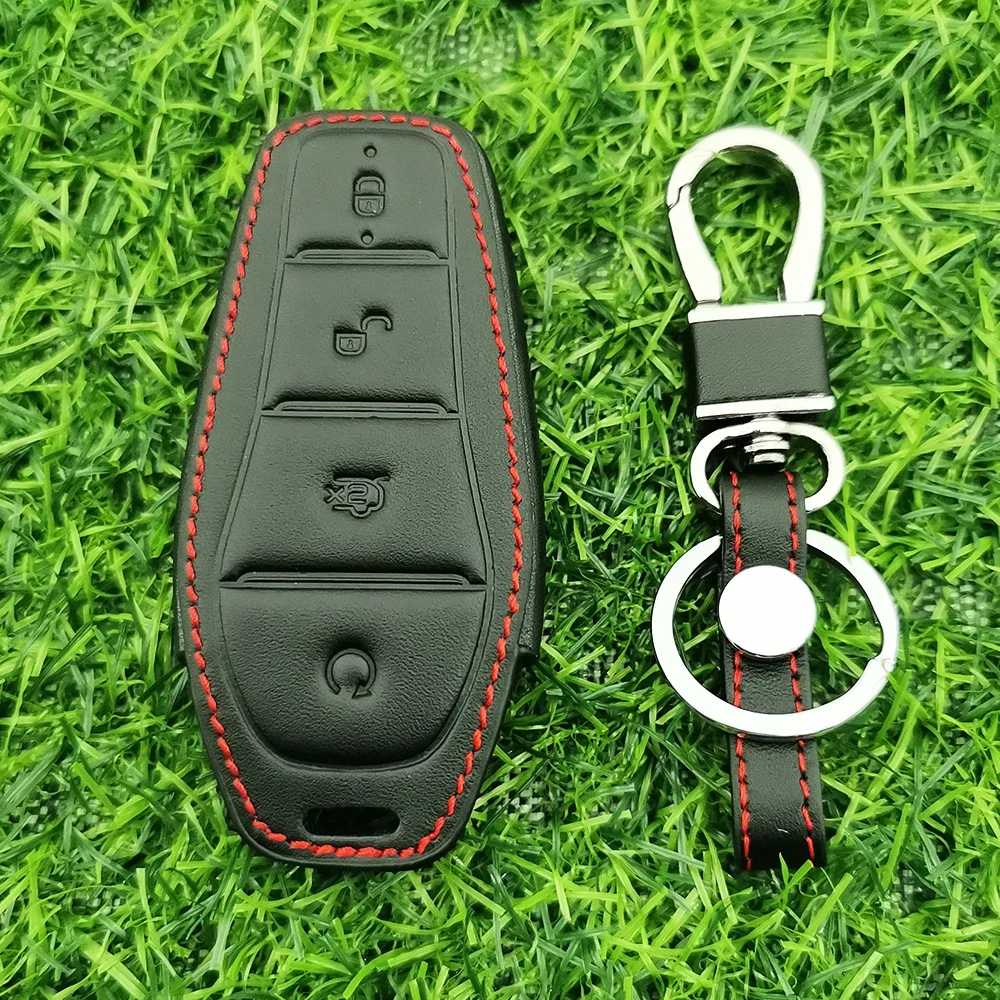 Кожаный чехол для автомобильных ключей BYD Atto 3 Song PRO Lied Han EV Max Yuan Plus Tang DM 2018 Qin