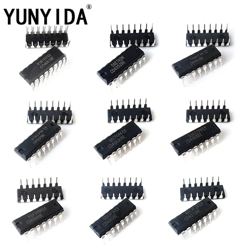 Новые и оригинальные DIP CD4051BE CD4052BE CD4053BE CD4054BE CD4060BE CD4066BE CD4068BE CD4069UBE CD4070BE 5 шт. |