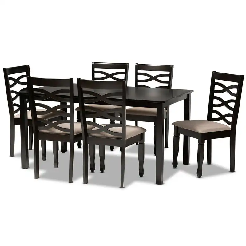 

Lanier and Contemporary Sand Fabric Upholstered Dark Finished 2-Piece Wood Dining Chair Set Pedicure spa foot bath Pedicure Pe