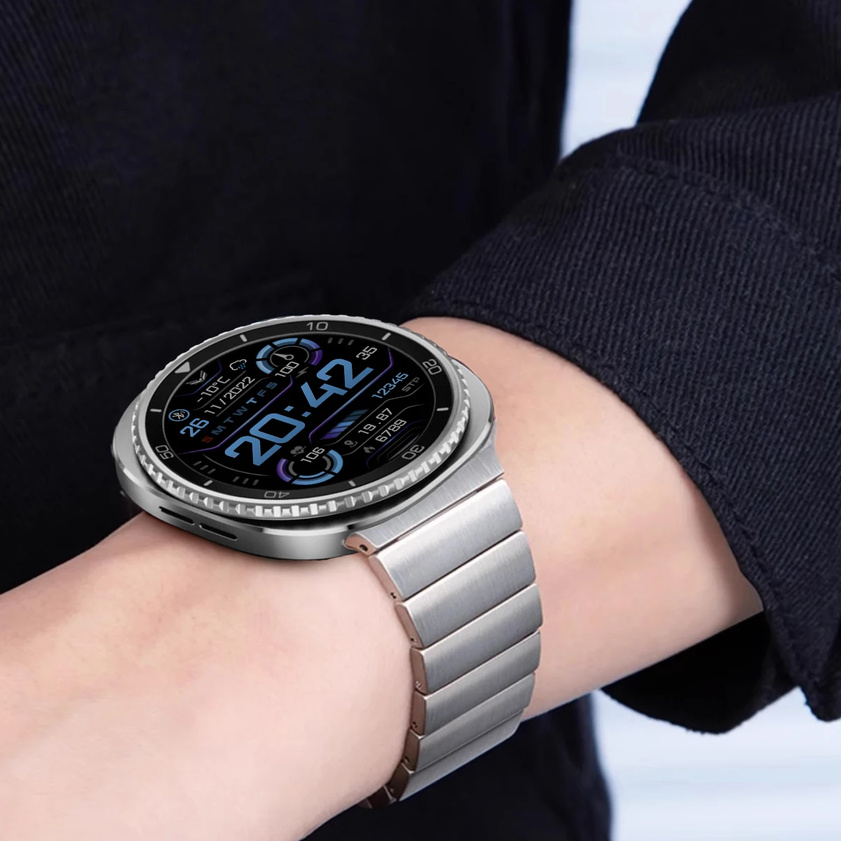 Фото Роскошный металлический ремешок для Samsung Galaxy Watch8 40/44 мм, ремешок с магнитной пряжкой для Galaxy Watch 8Classic, 46 мм, браслет-браслет №4