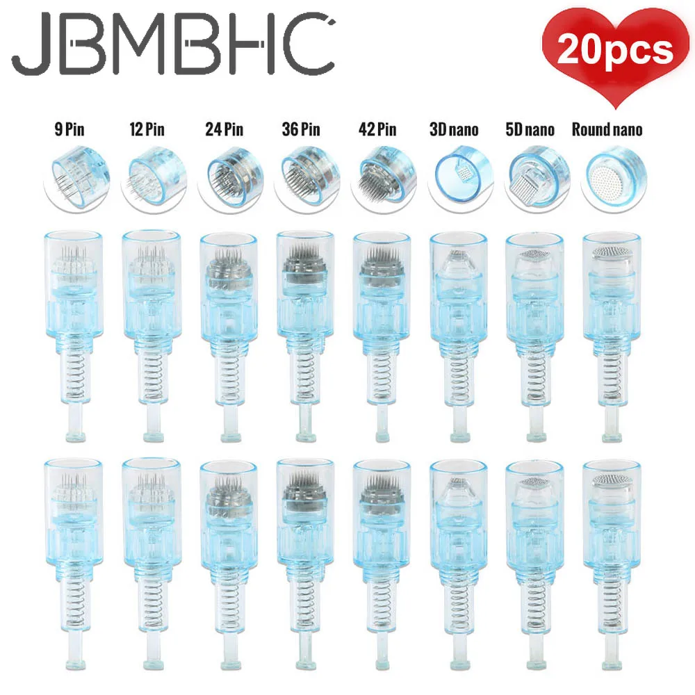 

20 шт., одноразовые микроигольные картриджи для кожи