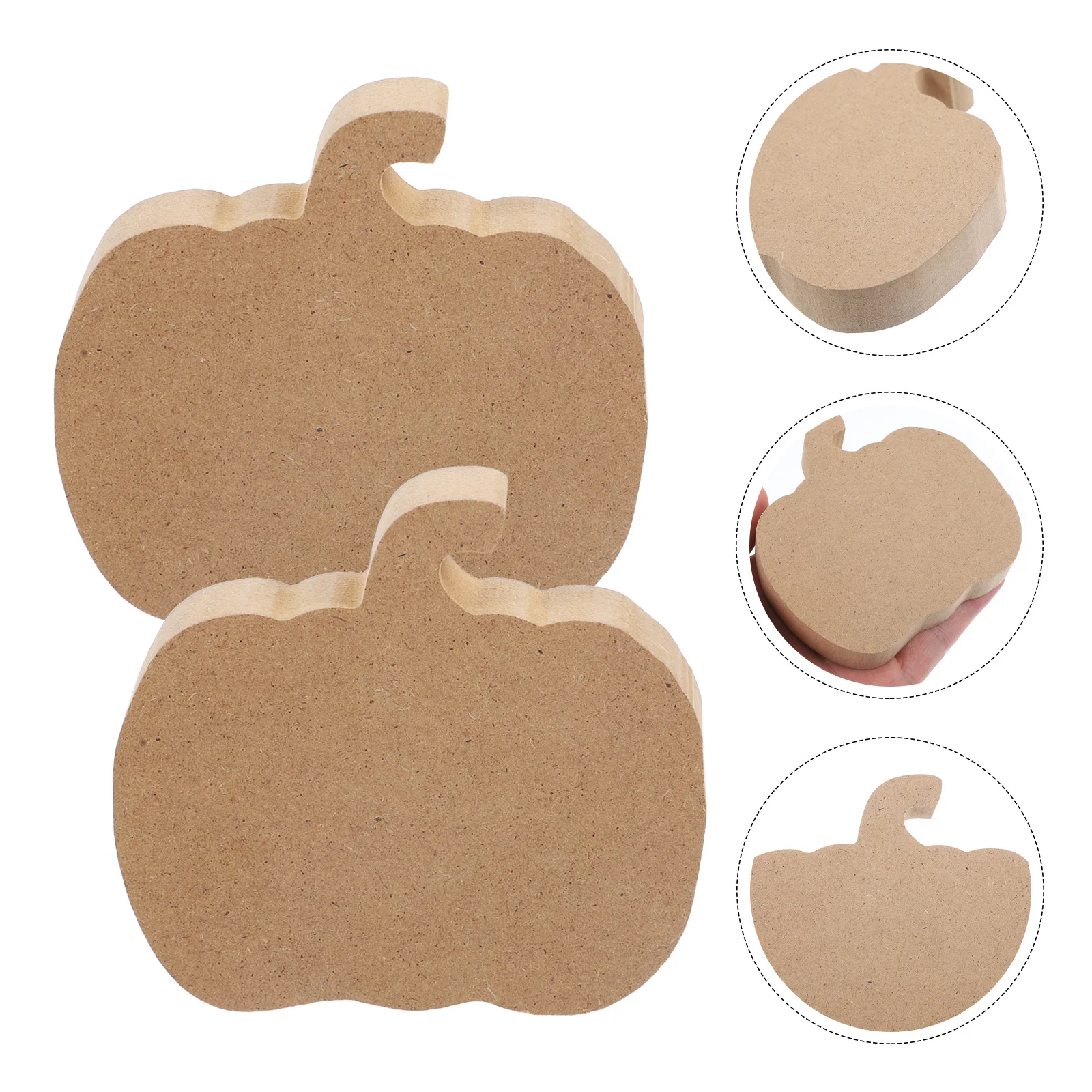 

10 Pcs Tag Wooden Blank Cutouts Ornaments Chip DIY Decorate Supplies Unfinished Craft Pumpkin Crafts