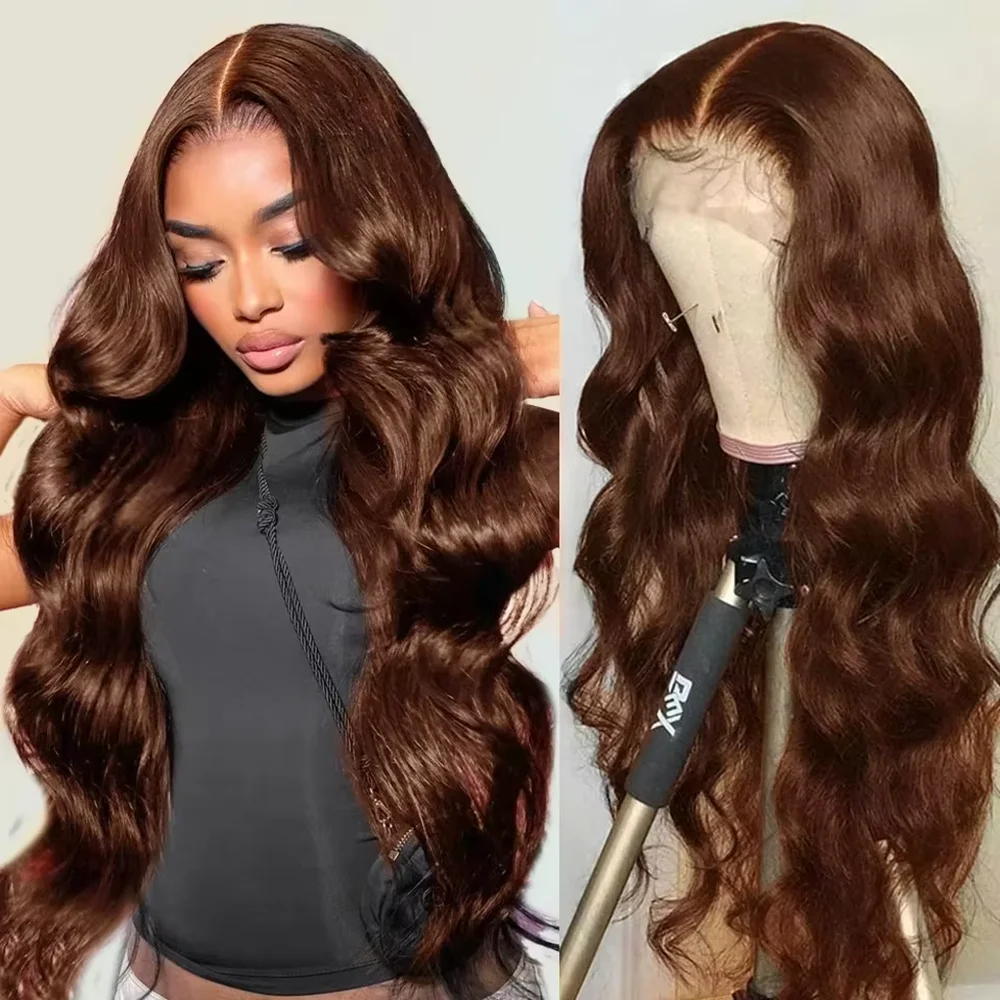 13x6 Chocolate Brown HD Lace Front Human Hair Wig