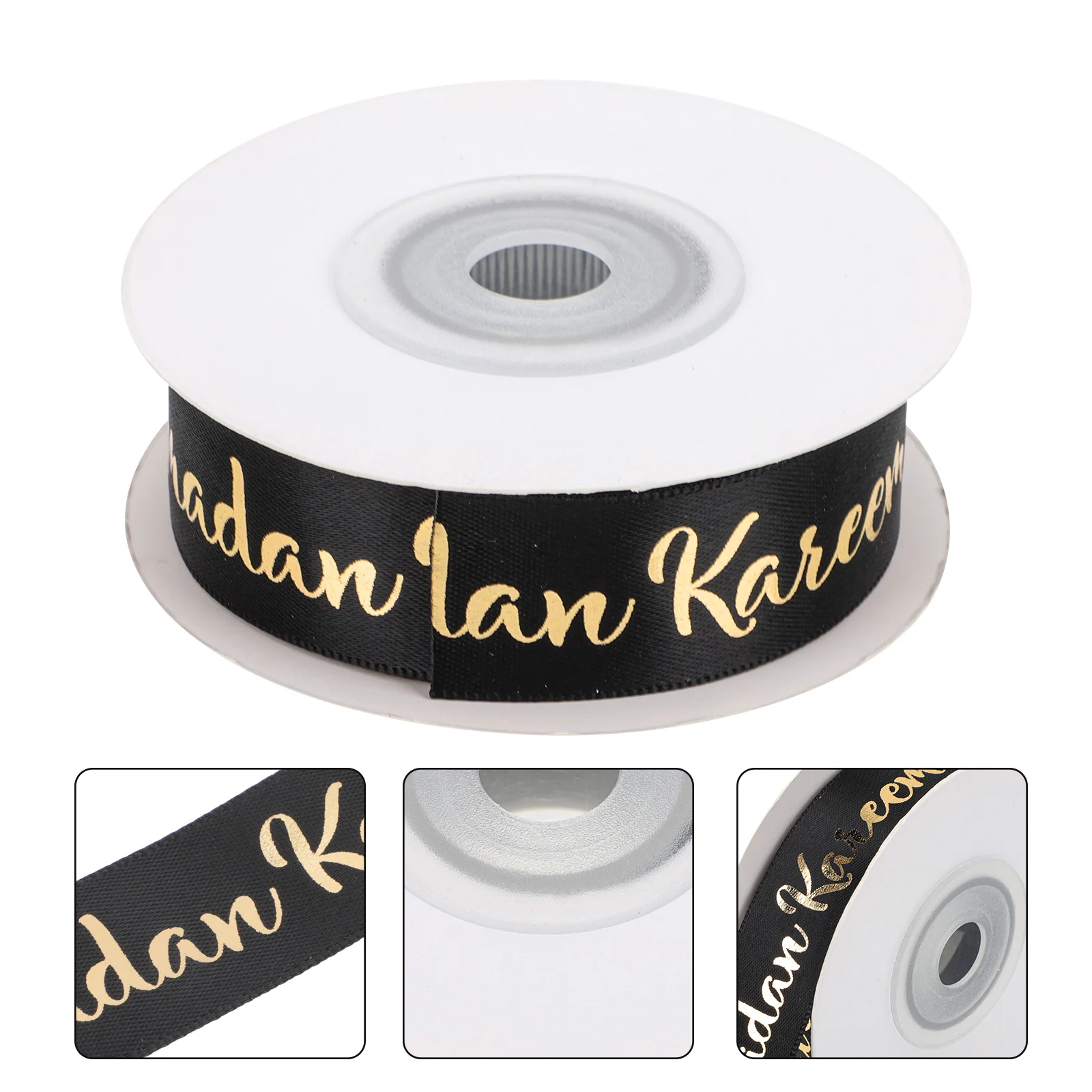 

Black Tulle Ribbon Polyester Packing Ribbon Flower Decorations Satin Ribbon Heart Decor Eid- Ribbon Crafts Eid Packing Tape