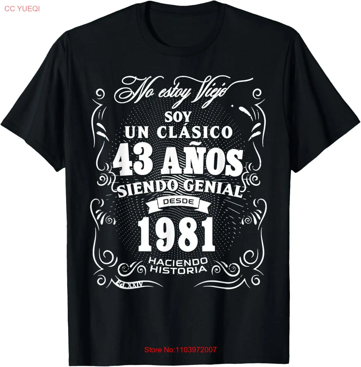 Винтажная забавная Мужская футболка на день рождения 43rd 1981 43
