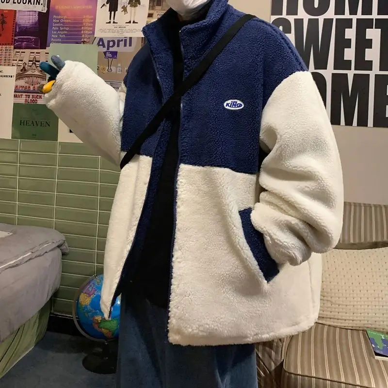 

Куртка мужская зимняя из овечьей шерсти, с воротником-стойкой