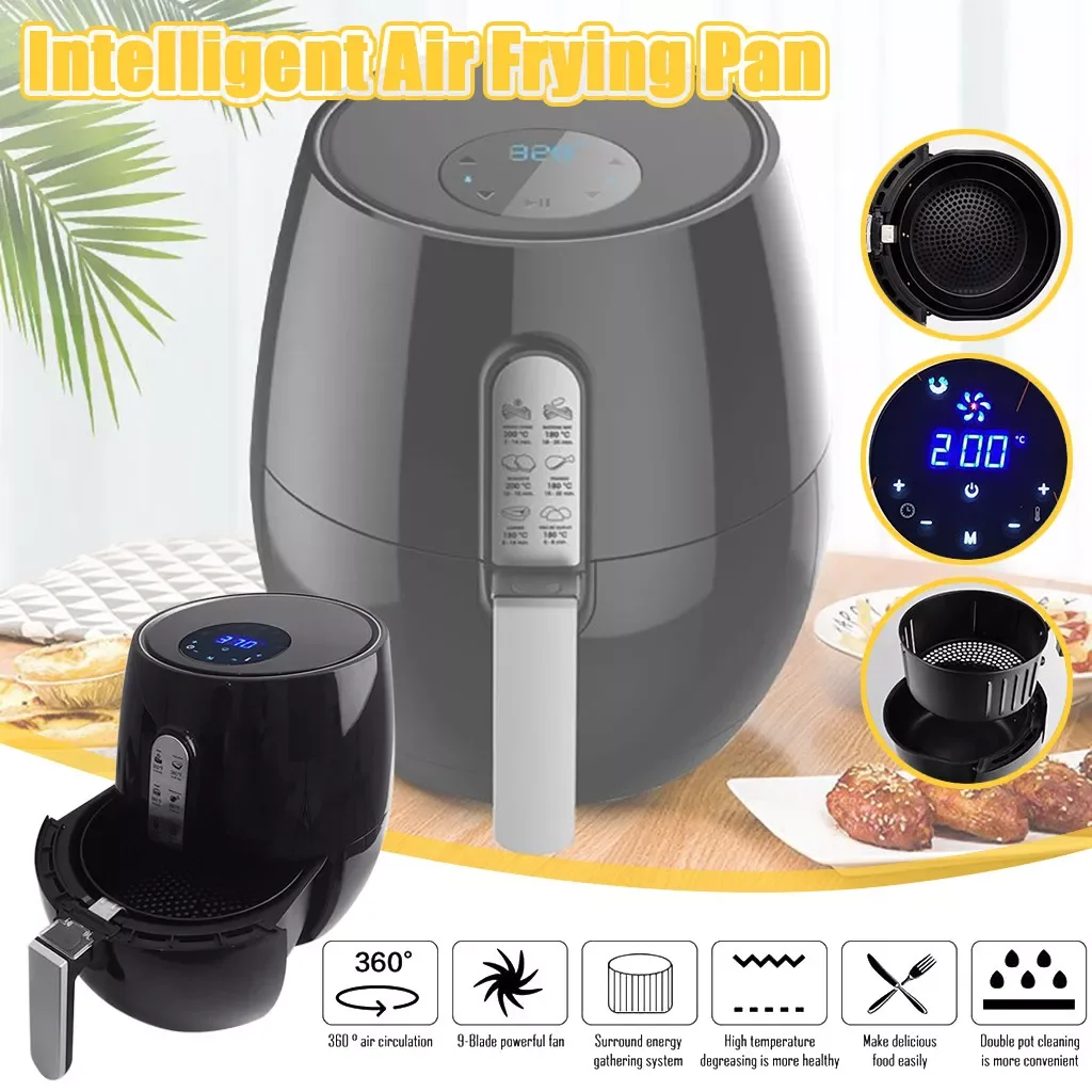 

Фритюрница для кухни, домашняя емкость, Воздушный экран, интеллектуальная фритюрница с большими контактами