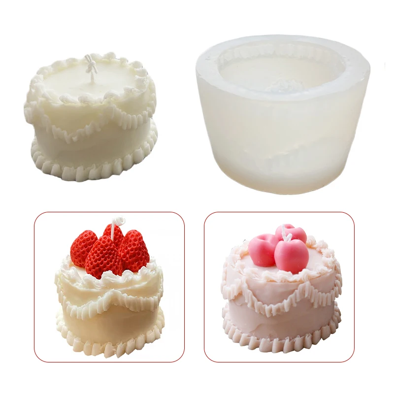 

N2HAO Mousse Cake Form Candle Mold DIY Fondant Cake Baking Molds Handmade Candle Aromatherapy Making Mould Home Decoration