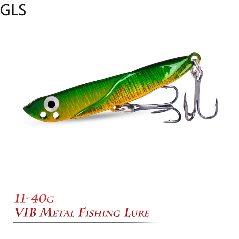 

GLS New 11g 15g 21g 30g 40g VIB Sinking Saltwater Bass Hard Bait Metal Artificial Bionic Fake Durable Fishing Lure