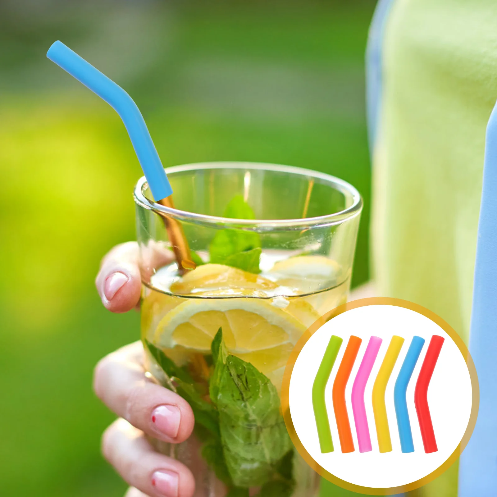 24 шт. насадки для соломинки из нержавеющей стали силиконовые металлические чехлы