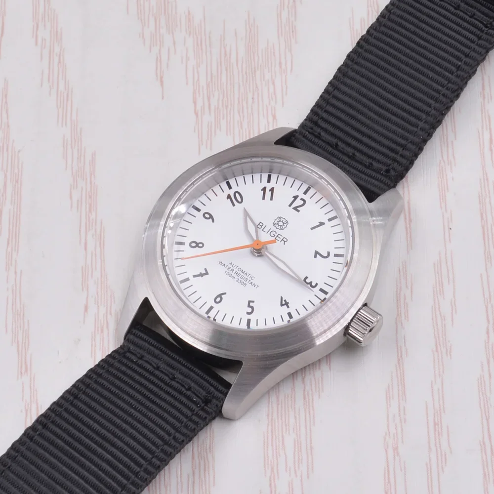 Мужские механические часы с механизмом NH35 39 мм сапфировый корпус из нержавеющей