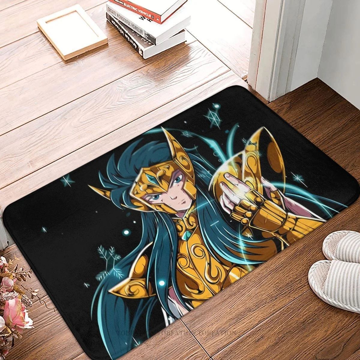 

Кухонный нескользящий коврик с рисунком аниме Saint Seiya Shiryu, коврик для спальни с изображением снега, Придверный коврик, напольный декоративны...