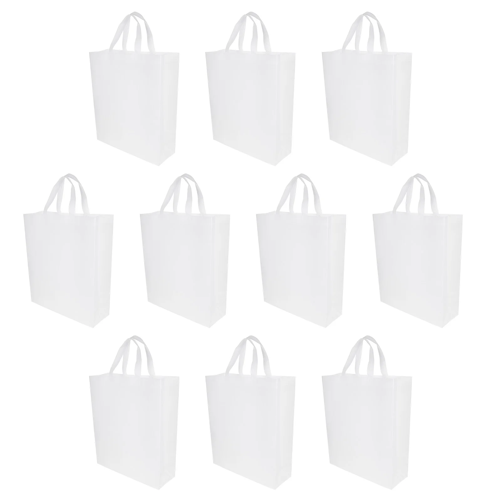 

Bag Bags Shopping Grocery Non Woven Tote Reusable White Canvas Collapsible Basket French Market Sundries Folding Package
