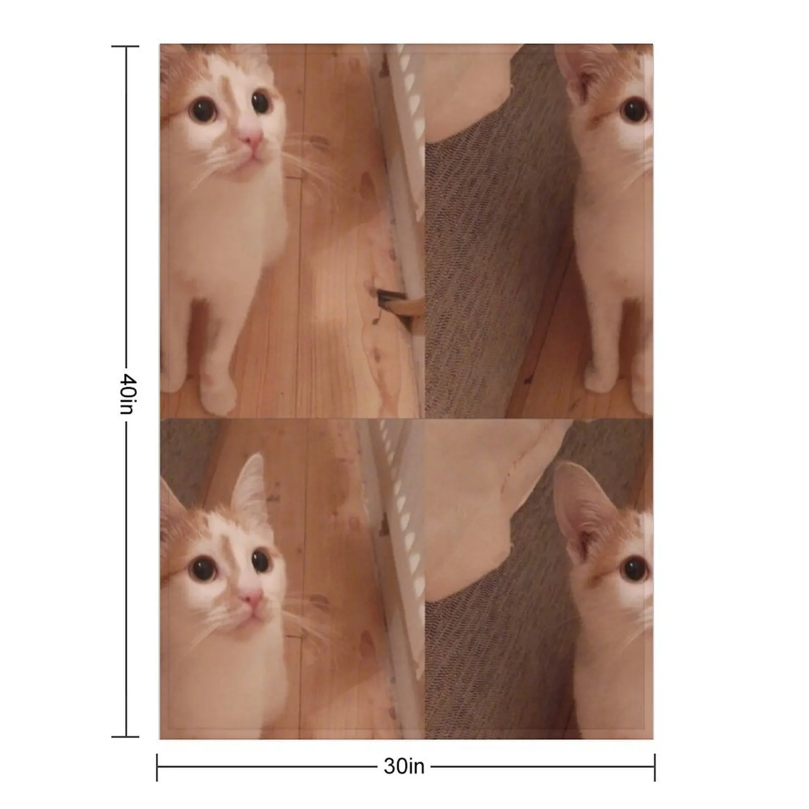 Фото Плюшевое одеяло-плед Nicolas Cat for Natty: винтажное детское одеяло-плед №2
