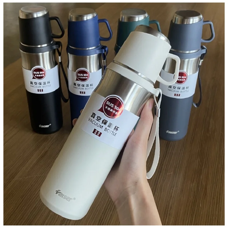 

Thermal Water Bottle 304 Water Bottle Stainless Steel Large Capacity Thermos Bottle Outdoor Vehicle Insulated Mug Keep Cold Cup