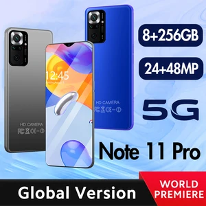 global version smartphone note 11 pro 16g ram 512gb rom 48mp camera celular daul sim card 4g 5g network 6 7 android cell phone free global shipping