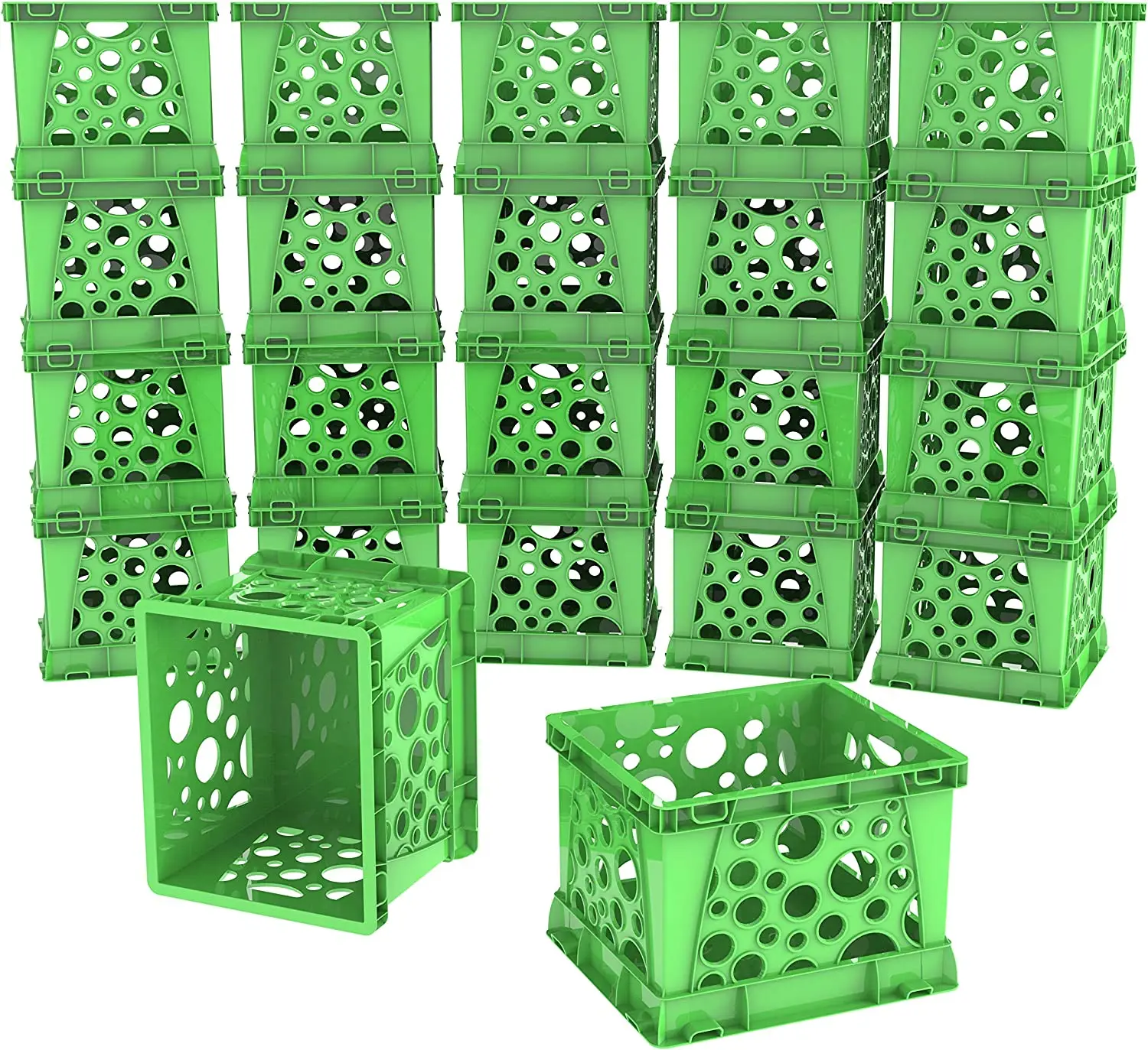

Micro Crate, 6.75 x 5.8 x 4.8 Inches, Green, 18-Pack (63104U18C)