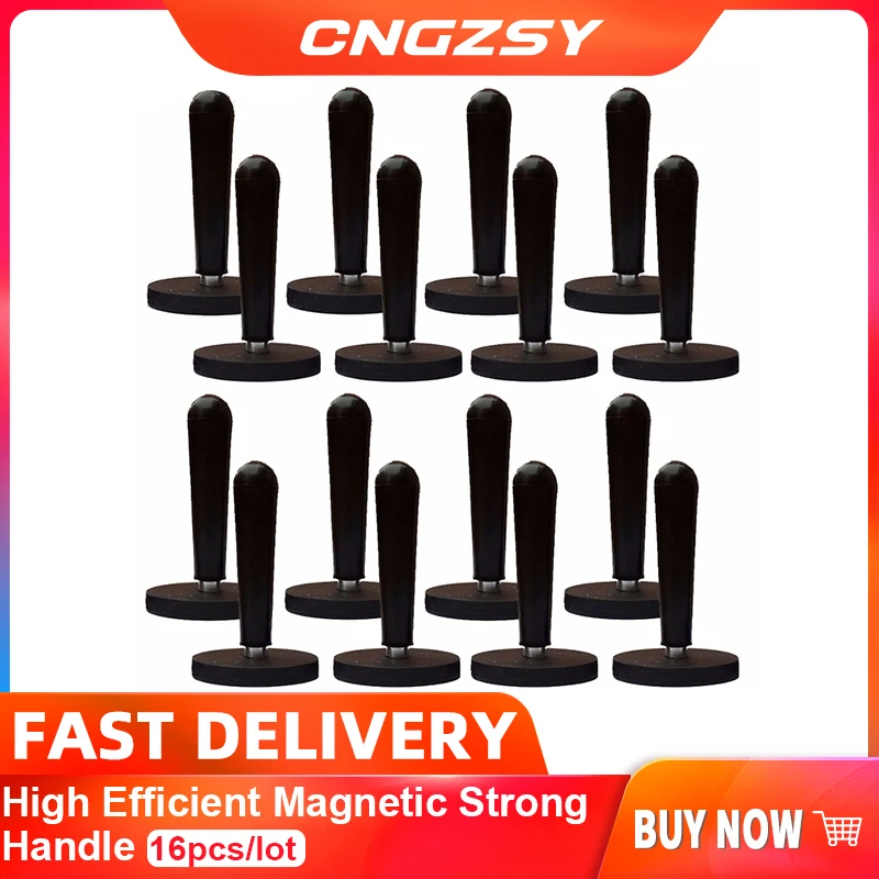 CNGZSY 16pcs Auto Wrapping Vinyl Film Holder High Efficient Magnetic Strong Handle Rubber Graphics Sucker Car Fixing Tools 16A12