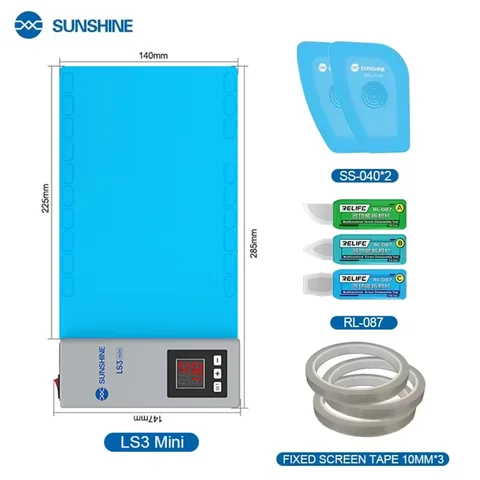 SUNSHINE LS3 mini Средство для удаления ЖК-экрана, большое пространство. Подходит для мобильных телефонов и экранов планшетов размером ниже 10,5 дюймов.
