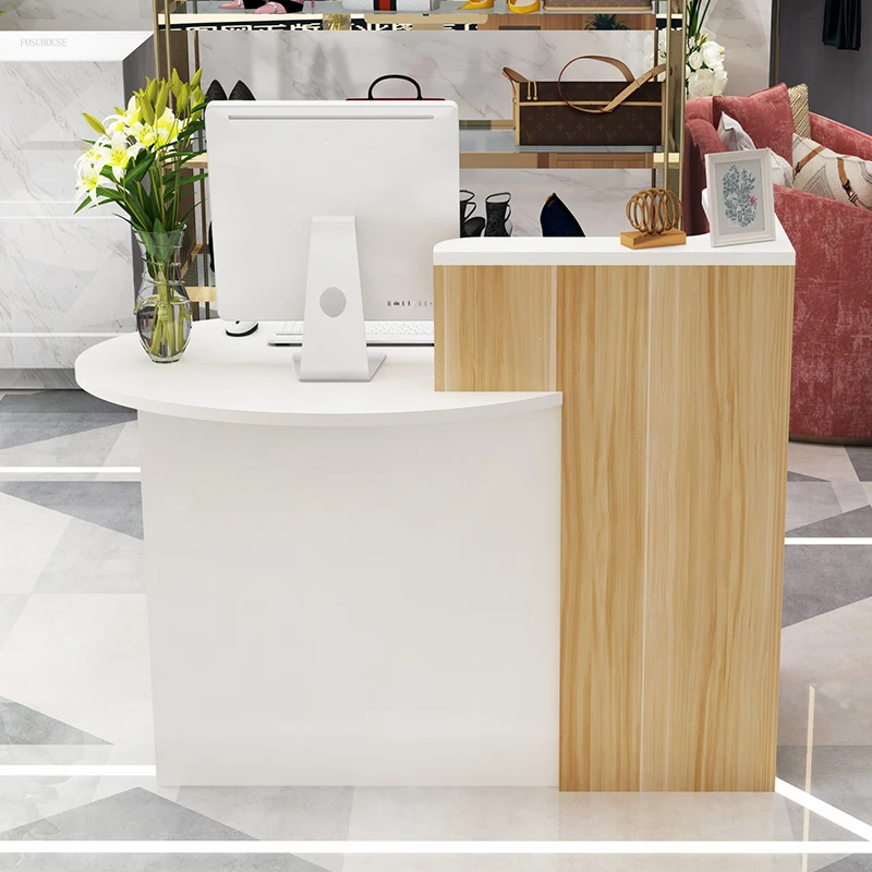 

Beauty Salon Reception Desks Modern Office Furniture Simple Cash Register Clothing Store Supermarket Front Desk Reception Desk