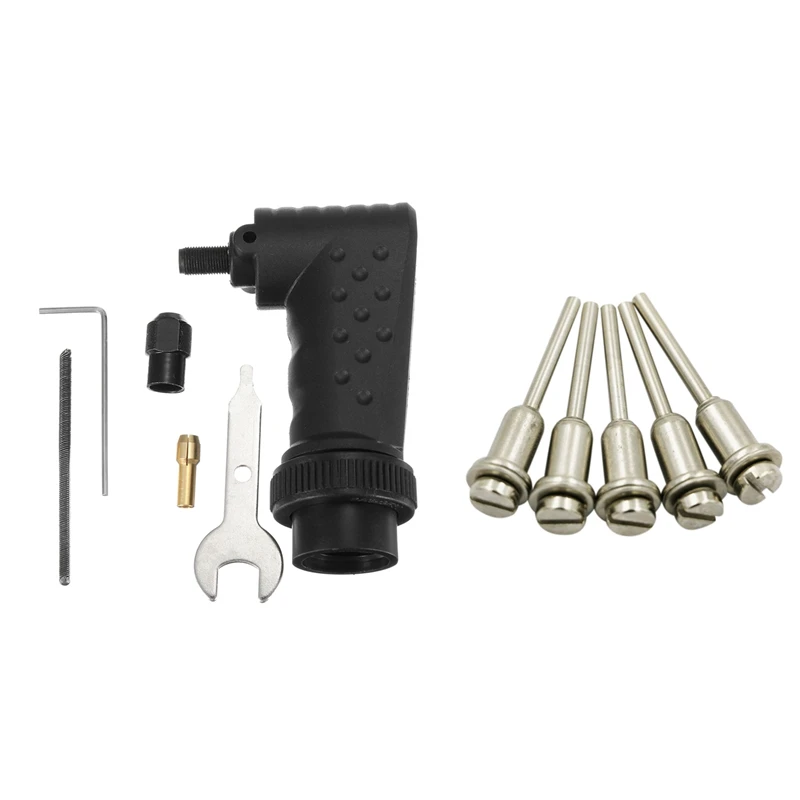 

12Pcs Electric Grinder Accessories For Dremel Tool: 7Pcs Right Angle Converter Attachment Rotary Tools & 5Pcs 3.17Mm Shank Mandr