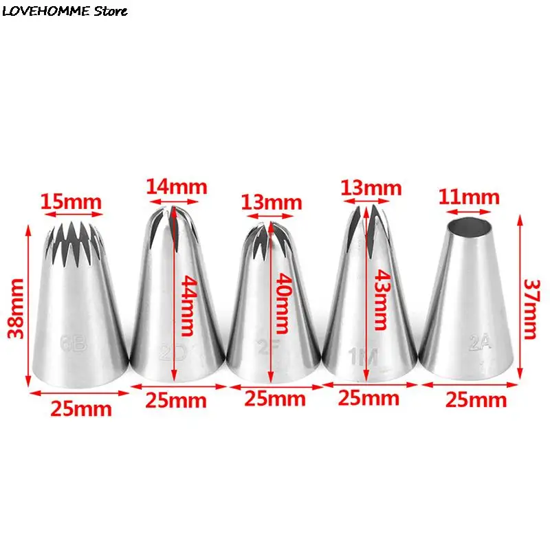

5 шт., Набор насадок для украшения торта, из нержавеющей стали