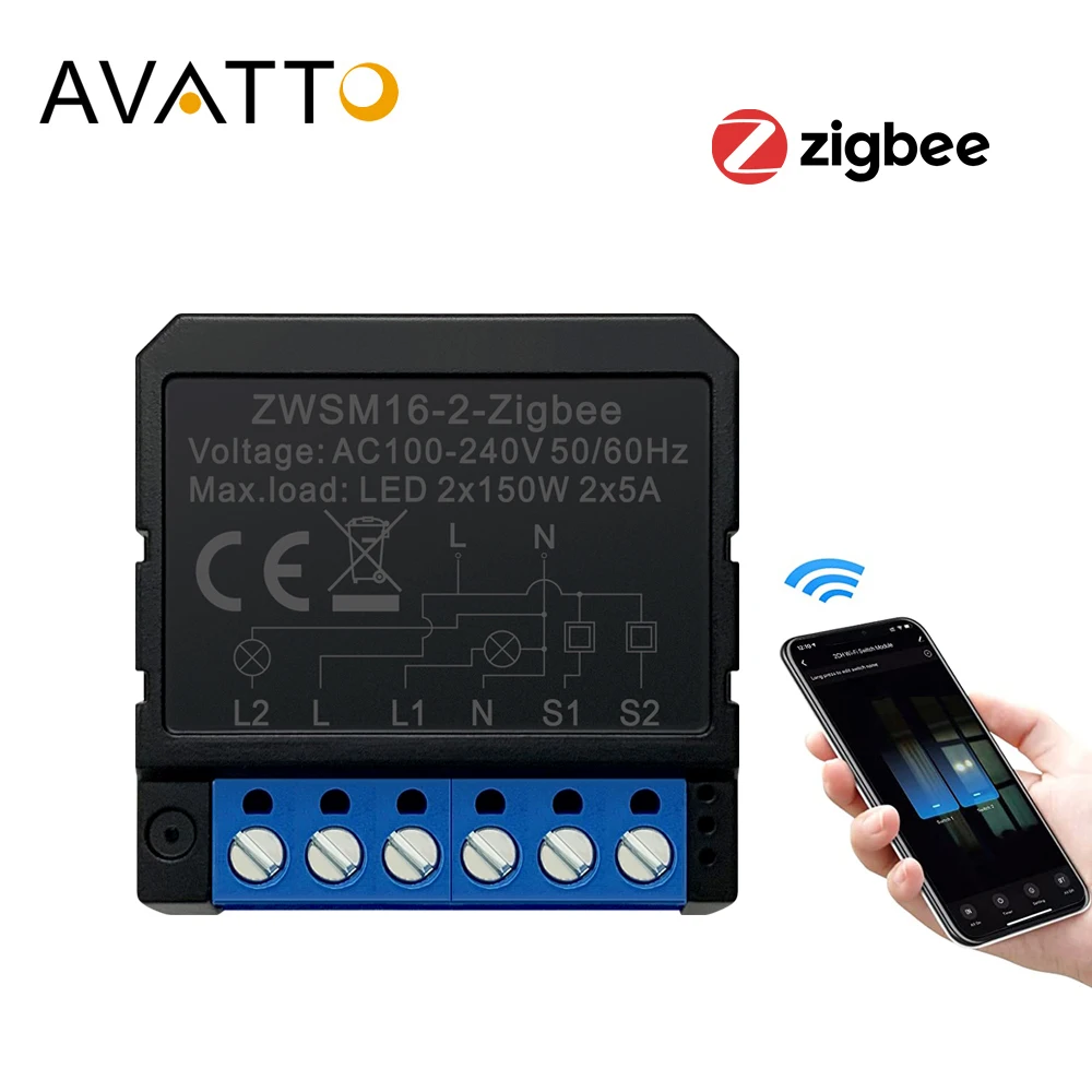

Коммутационный модуль AVATTO Tuya Smart Zigbee, 1/3/4 клавиши, автоматизация «сделай сам» с двухсторонним управлением умным домом, работает с Alexa Google Home