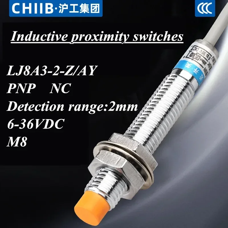Шанхай индуктивный бесконтактный переключатель LJ8A3-2-Z/AY металлический датчик m8 DC