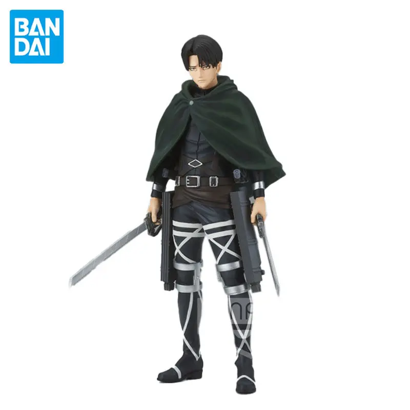 

In Stock Bandai Original Attack on Titan Final Season Soldier Commander Levi Ackerman Anime Action Figure Model Holiday Gifts
