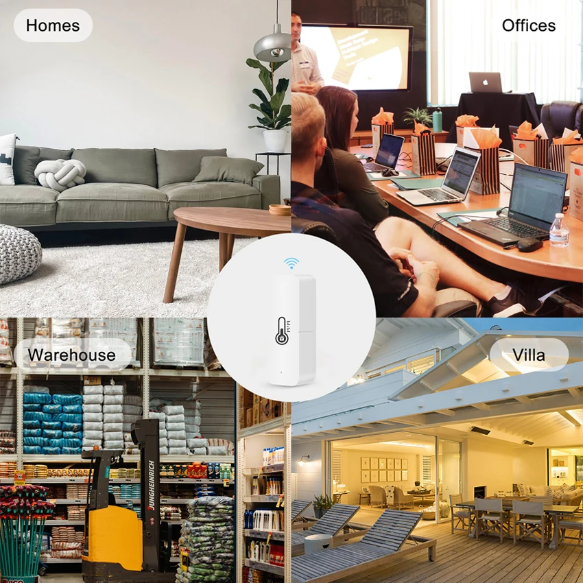 Датчик температуры и влажности Tuya Wi-Fi Zigbee комнатный гигрометр-контроллер для