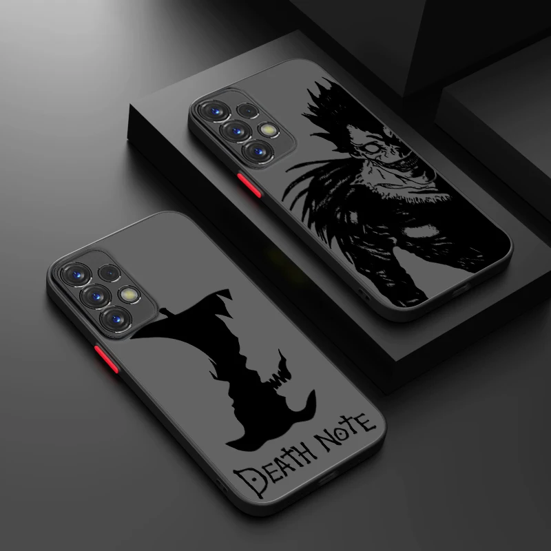 Прозрачный матовый чехол с аниме Death Note для Samsung Galaxy S24 S23 S22 S21 S20 S10 Ultra Plus FE