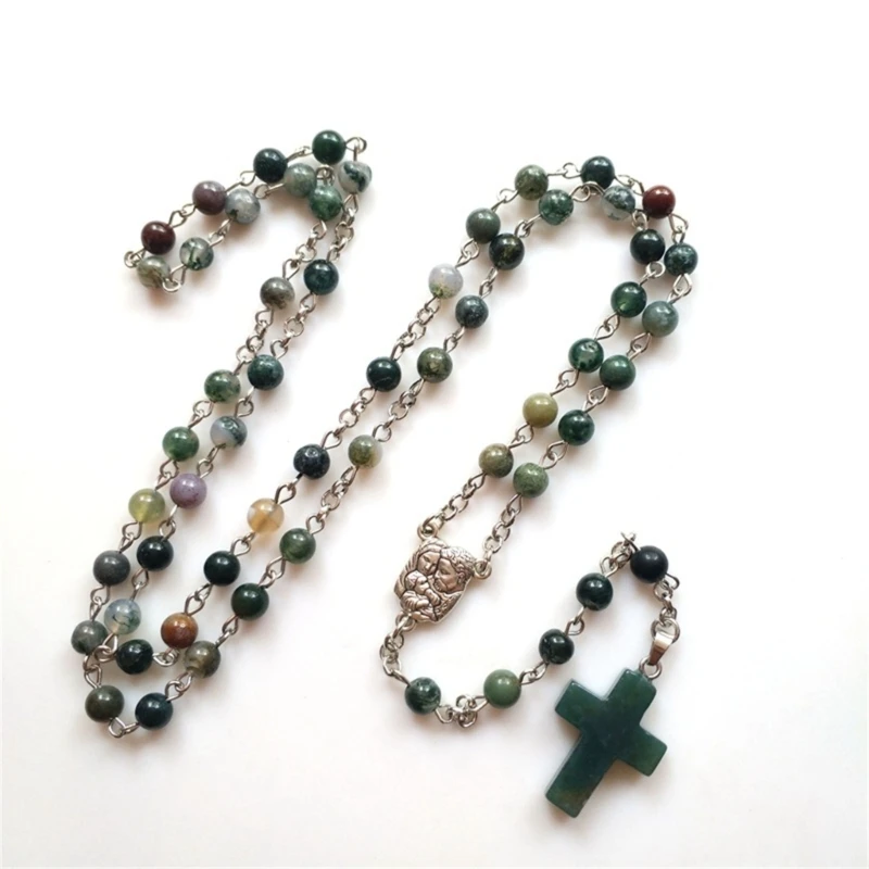 Христианская церковь натуральные агаты ожерелье с четками церковный домашний