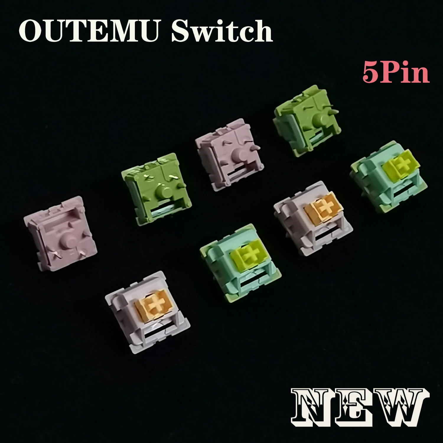 

Outemu Silent Lemon Peach Switches Mechanical Keyboard Switch 5Pin Tactile Linear RGB Gaming MX Hot Swappable PC Gamer Switches