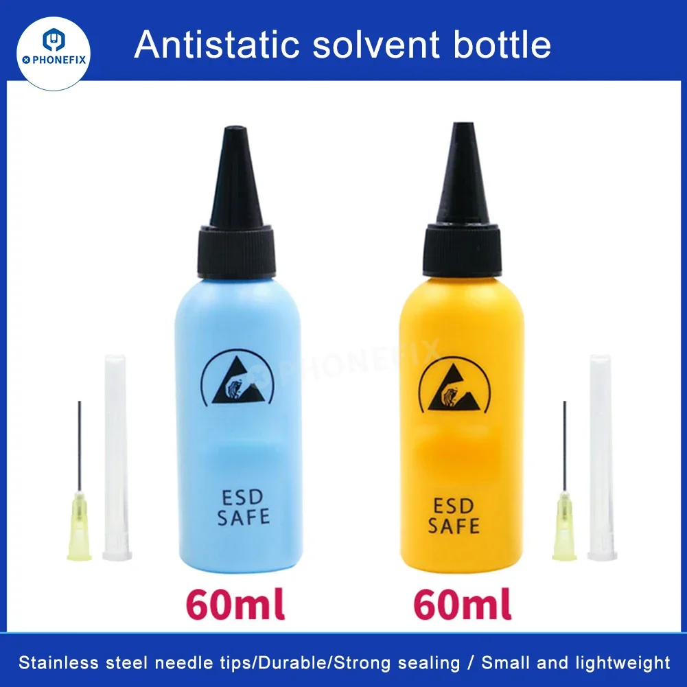 1/5 шт. 60 мл антистатическая бутылка для хранения растворителей прочная пайка