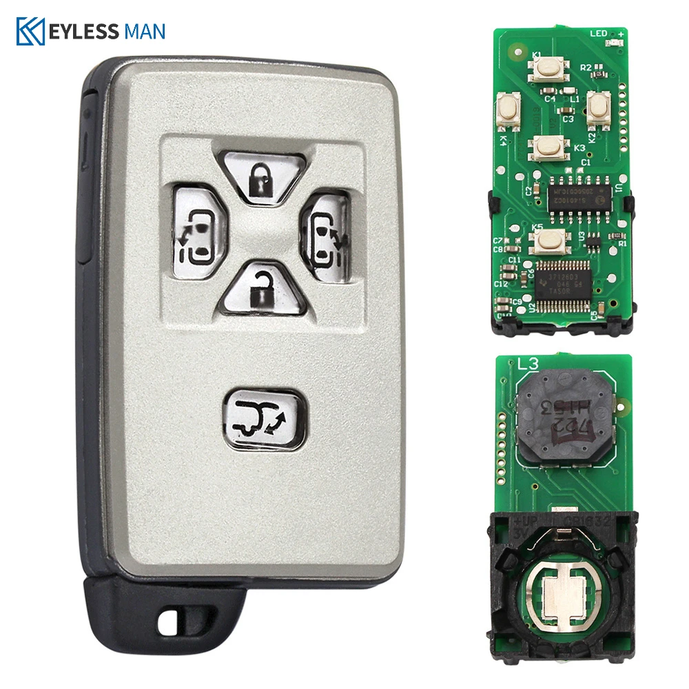 

5 кнопок дистанционного ключа без ключа для Toyota Alphard Previa Estima 2004-2014 FSK 312 МГц ID71 чип 271451-6221