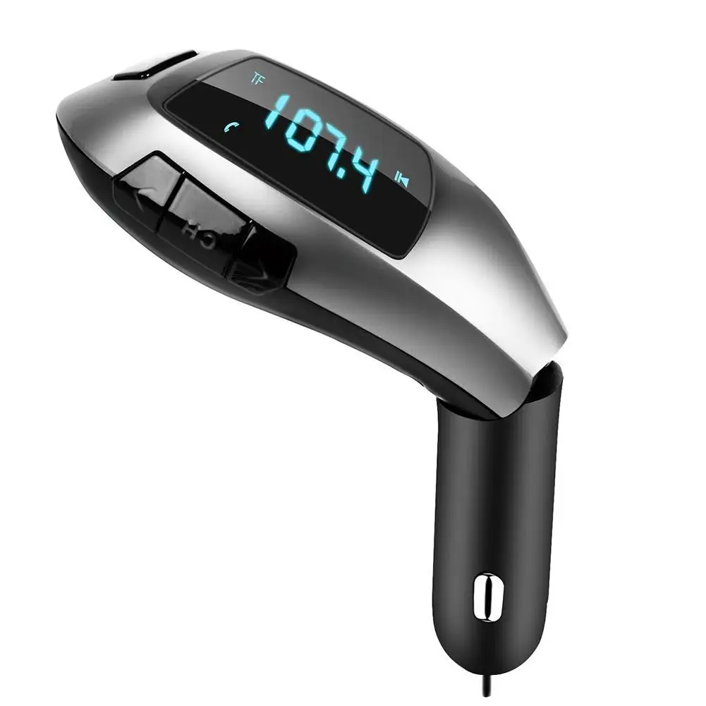 

X5 Car Wireless Fm Transmitter Bluetooth-compatible Hands-free Mp3 Player Usb Charging Port Supports U Disk Tf Newest