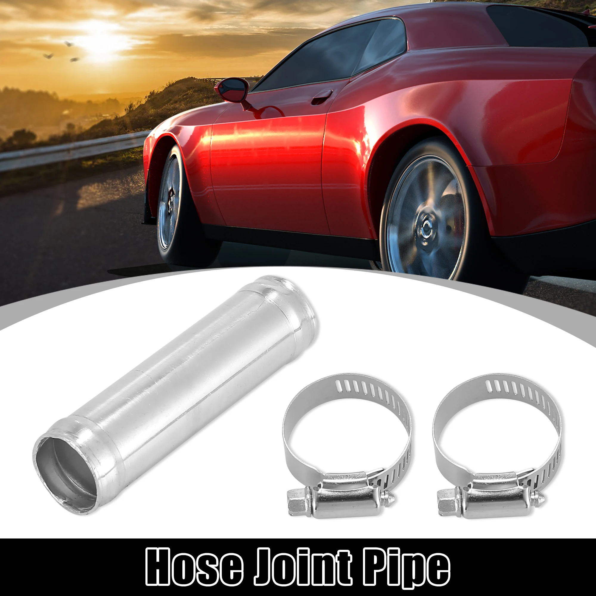 X Autohaux Универсальный шланг из алюминиевого сплава с 2 зажимами OD 16 мм-89 мм длина 3