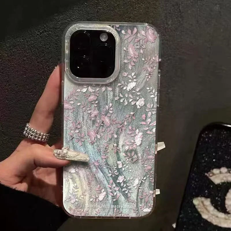 Фото Противоударный жесткий чехол с маленьким цветком для Xiaomi 14T Pro, защитный чехол для Xiaomi 11 Lite 13T 13TPro, шифоновая текстура, чехол Fundas №5