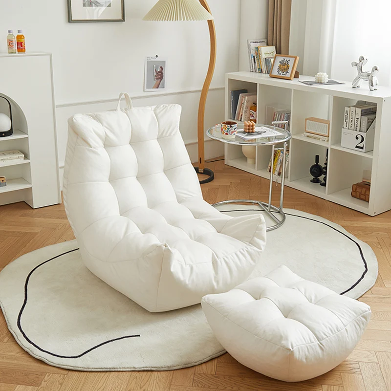 

Square Fillers Bag Bean Sofa Lazy Waterproof Reading Floor Accent Puffs Sofa Living Room Single Comfy Sofa Wohnzimmer Furniture