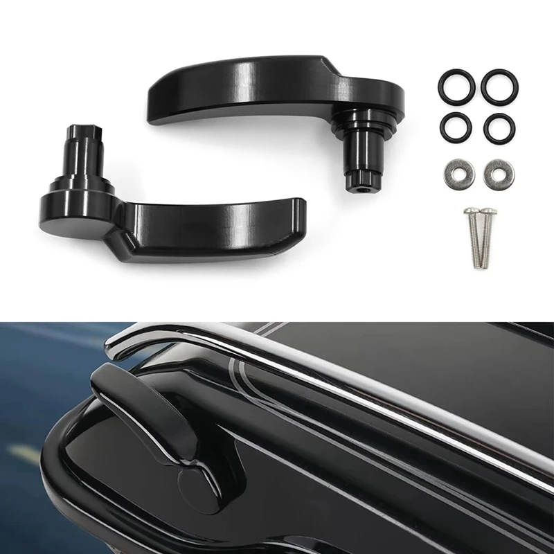 Motorcycle Saddlebag Seat Belt Buckle Pull Rod Kit For Touring Electra Glide Road King FLHR FLTRX 14-21