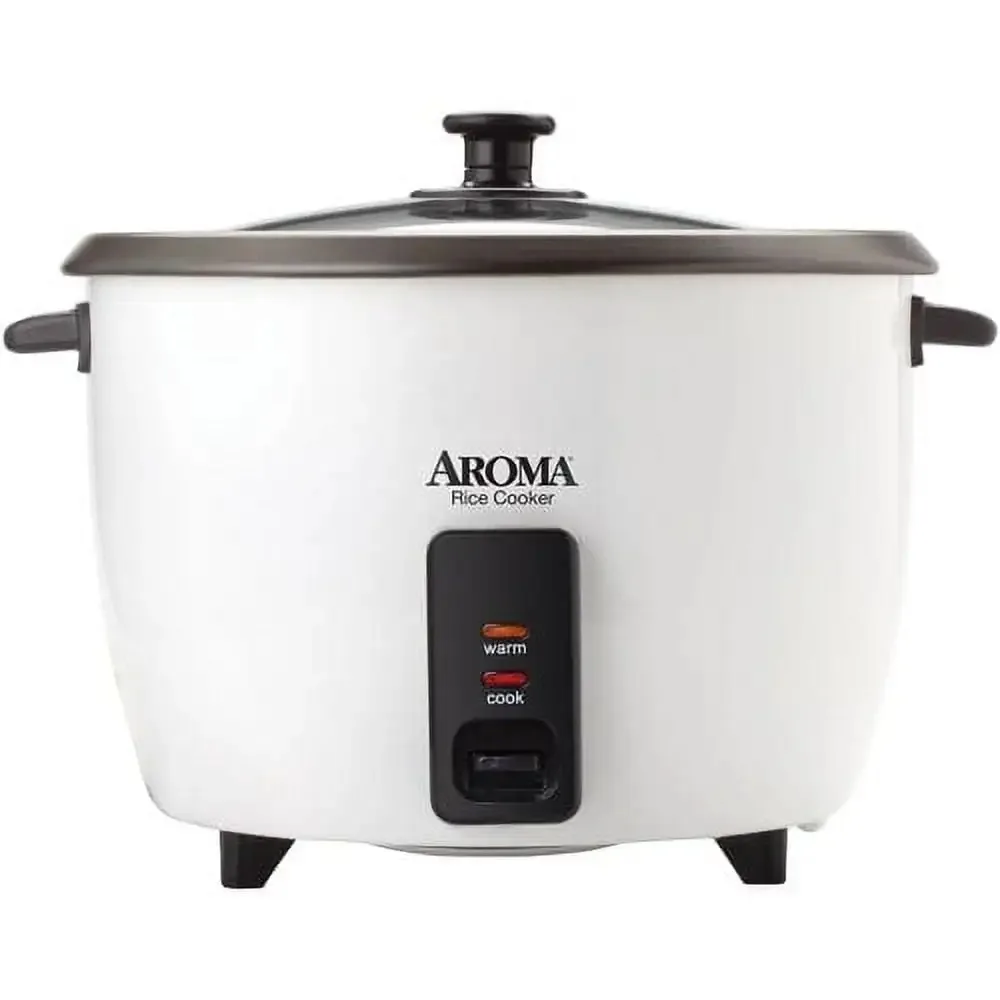 

Aroma 32 Cup Dishwasher Safe Pot Style Cooker with Lid, 3 Piece, White rice cooker