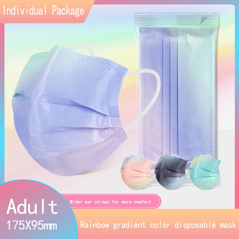 Fashion Dream Symphony Gradient Mask Взрослая одноразовая маска Женские высококачественные