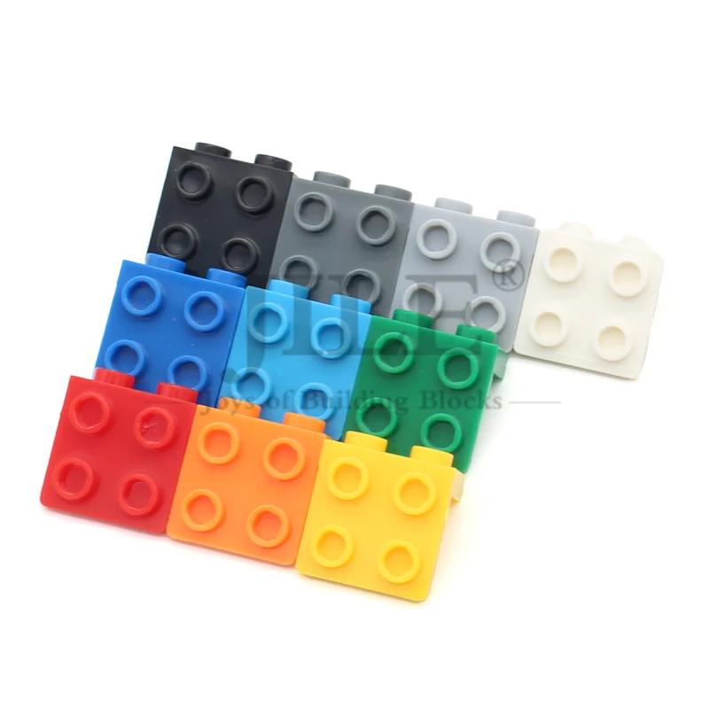 Фото 50 шт. строительные блоки Moc кронштейн 1x2-2x2 прямоугольный 447228 DIY просветляющие кирпичи, совместимые со сборками игрушек из частиц №5