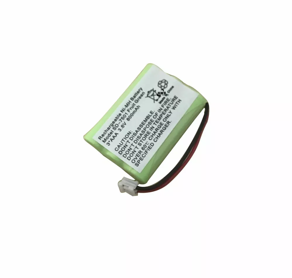 

3.6V 800mAh Ni-MH Home Phone Battery for Motorola SD-7501 V-Tech 89-1323-00-00 AT & T Lucent 27910