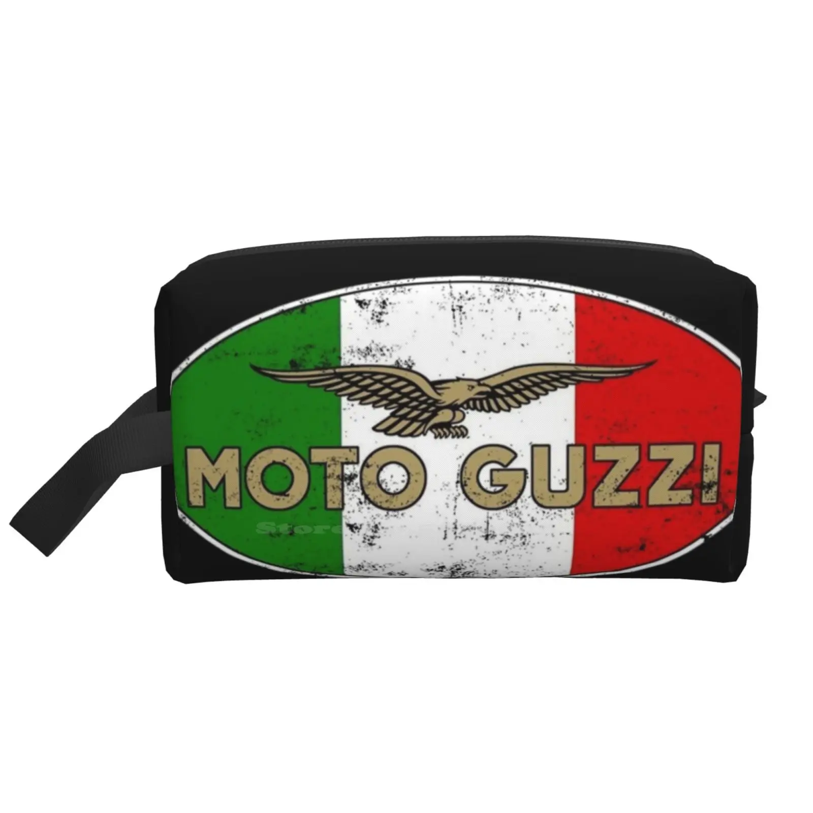 

Moto Guzzi-винтажная Классическая мотоциклетная сумка с логотипом для ванной комнаты, сумка для хранения данных, сумка для ручки, макияжа, модная жизненная сумка для мотоцикла