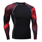 Новые компрессионные рубашки с длинным рукавом, с рисунком, универсальные топы для фитнеса, ММА